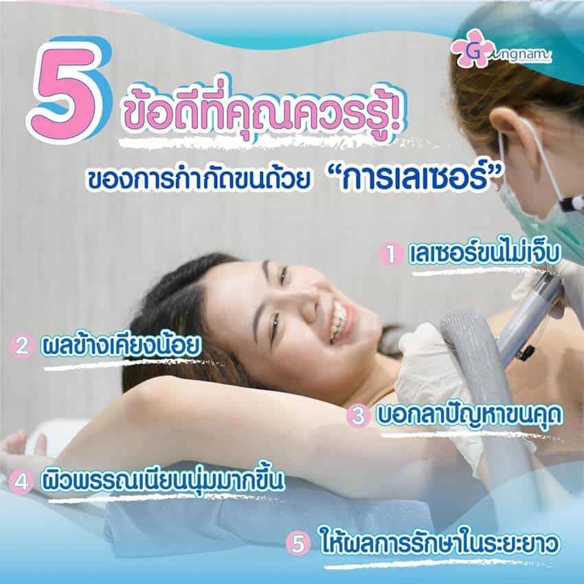 ข้อดีของการเลเซอร์ขนรักแร้