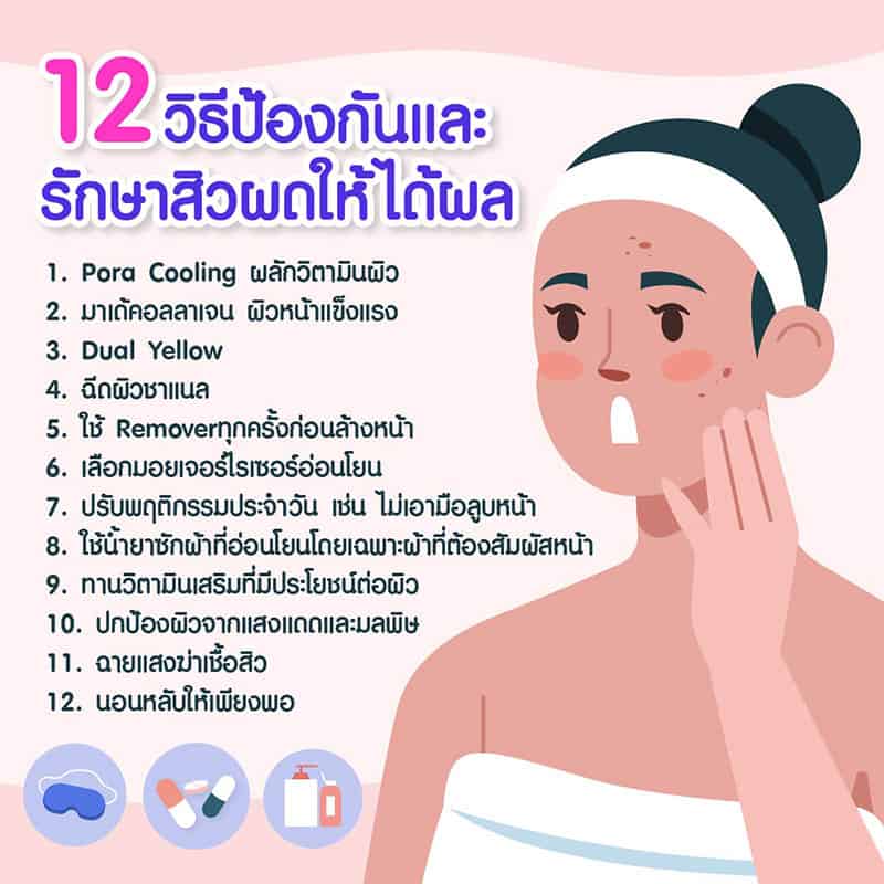 วิธีป้องกันการเกิดสิวผด
