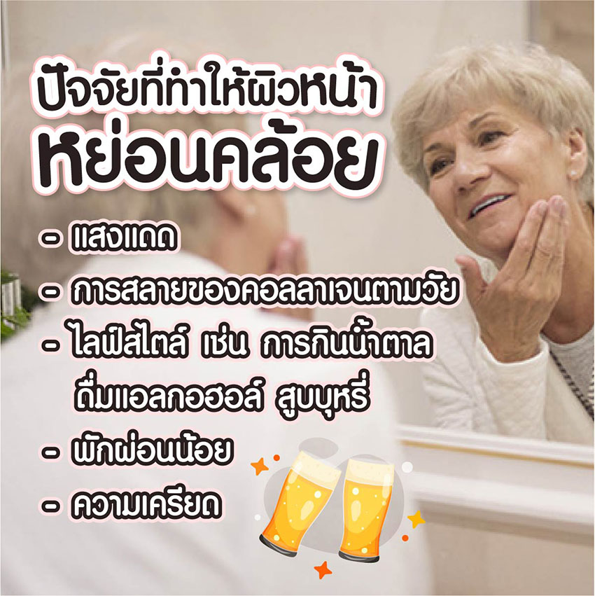 ผิวหน้าหย่อนคล้อย เกิดจากอะไร