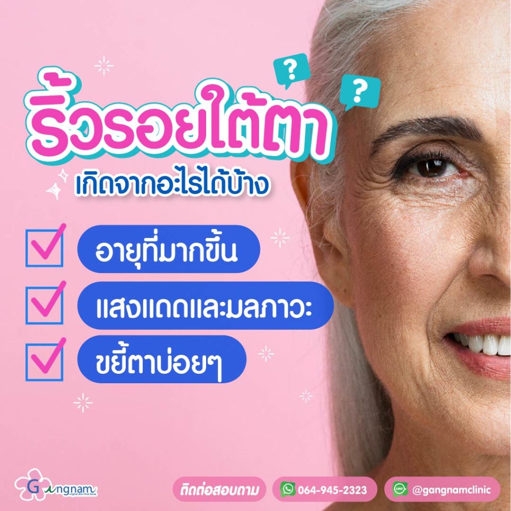 ริ้วรอยใต้ตา เกิดจากอะไร