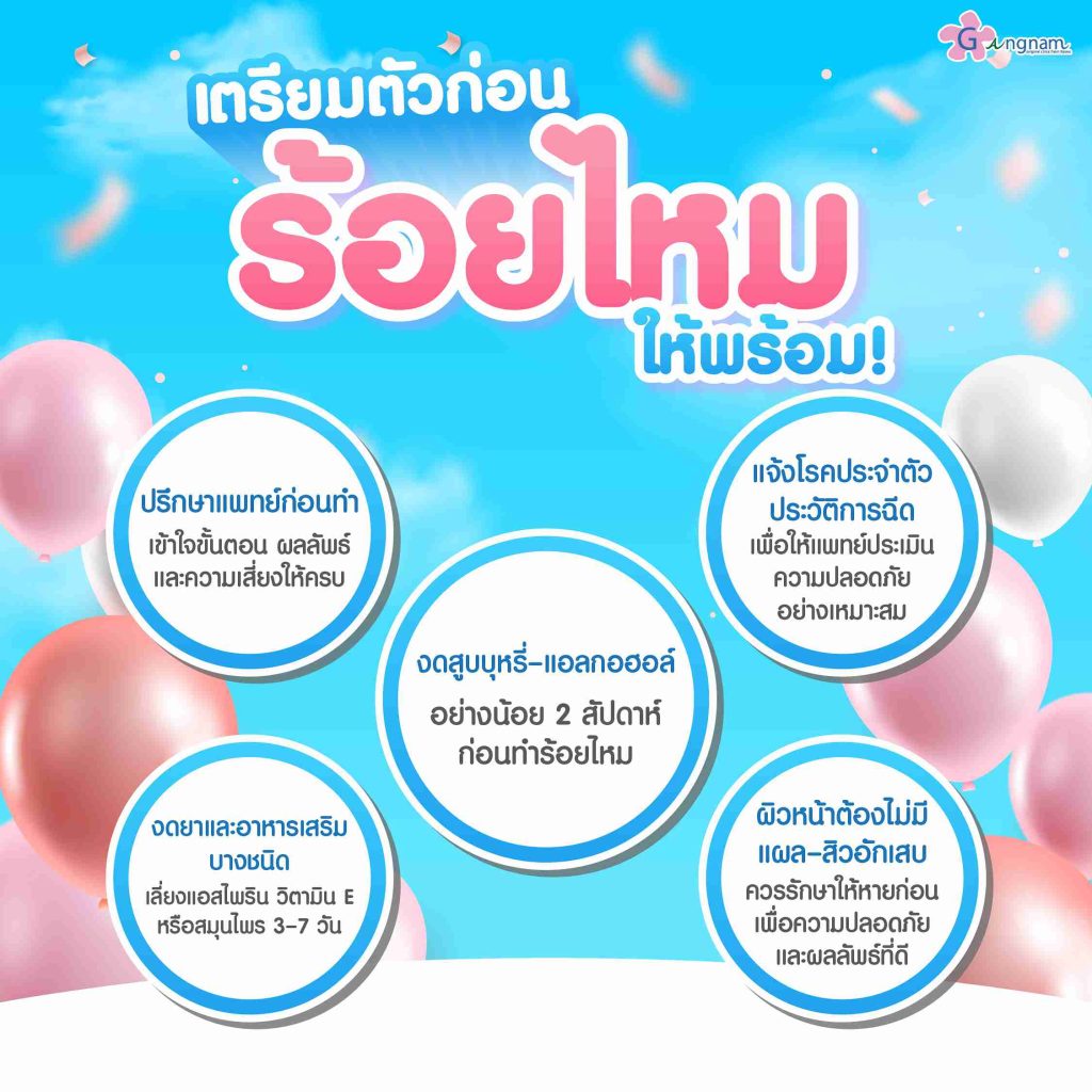 การเตรียมก่อนทำร้อยไหม